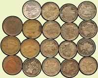 香港1888~1967年五仙共26枚,含:銀幣14枚,鑲嵌手錬7枚,銅幣5枚,VF-UNC(Page 29)