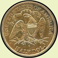 美國(AMERICA)1869年自由女神坐姿5角銀幣鍍金(嫁娶用),背一道刮痕,XF(Page 30)