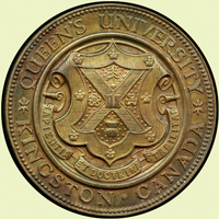 加拿大京士頓皇后大學紀念銅章(Kingston Queen's University Canada),重37.8克,徑約4.1cm,美品(Page 31)