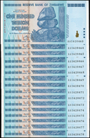 辛巴威(ZIMBABWE)2008年100兆紙幣,連號16枚,史上最高面額紙幣,全新(Page 83)