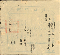 清代臺灣文獻:(1889年)光緒15年淡水縣芝蘭二堡關渡庄《戶口門牌》(29.7*27cm)一件,背面小修補,完整清晰,80新(Page 11)