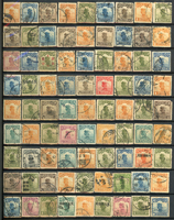 各版帆船及其加蓋舊票一本16頁共1296枚,整齊排列於德國燈塔高級集郵冊,本地資深藏家釋出,未挑選,部分見小地名戳,VF-F(Page 16)