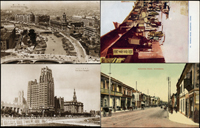 上海風景片8片,含:蘇州河,公園旅館,南京路(一)(二),黃浦江畔,福州路(右下角缺損),海關大樓,吳淞砲臺(Page 49)