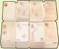 台灣近期郵資片1142片,含:新片270片(其中132片空白處銷紀戳或寫址未寄),銷紀戳或癸戳321片,實寄551片,少數銷代辦所/軍郵戳,包括有:頭份銅鑼圈(代).南庄獅頭山(代).水里東埔(代).三峽白雞(代).隆田嘉南(代).白河關子嶺(代).大溪慈湖(代).花蓮大禹嶺(代).台東知本溫泉(代).新竹青草湖(代).彰化桃源里(代).澎湖吉貝(代).竹山溪頭(代).軍郵一局等,總重約3.3公斤,歡迎至官網瀏覽全貌;林茂興舊藏(Page 55)