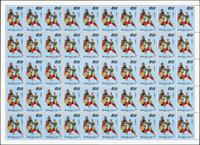 專67.中國戲劇郵票4全1全張50套新票,原膠折版,右下角均軟壓痕,8元.5元背面局部淡黃,整體品像不錯,VF-F(Page 84)