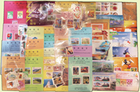 樣票:民國89.93.94年郵票21套,小全張14枚,不重複,民國93年占多數,原膠無黃斑,少數軟印痕,VF-F;附集郵報導(Page 108)