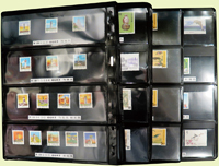 台灣1989~2007年新票一組,整理整齊於黑卡中,每套均包覆護袋,旁加註說明,多數不重複,總面值共計NT$11896元,包括有:戴傳賢誕生百年.蔣經國逝世週年.鵲華秋色.蝴蝶.樂府詩.故宮鼻煙壼.古代錢幣.故宮名壼.吉祥.中華傳統服飾.孔雀.古詩.故宮玻璃胎畫琺瑯器.緙絲.1993亞洲國際郵票邀請展.中國石獅.天工開物.發明神話.麗人行.中國書法藝術.國立故宮博物院建院70週年.1996第十屆亞洲國際郵展.故宮鳥譜.元世祖出獵圖.鍾馗古畫.欠資.昇平樂事.中國古典戲劇.文房四寶.星座.近代畫作.聽阮圖.宋代書畫.鯨豚.台灣老火車站.八仙過海.台灣溫泉.八色鳥.天雞尊.台北101等等,品種豐富,品像混合,多數保存佳,VF-F;歡迎至官網瀏覽全貌