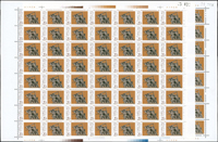 新中國J票版張5版,均為新票,包括:(1)J179.陳勝.吳廣農民起義2200年1全2版,共112套,原膠挺版,少許軟印痕,VF;(2)J180.第十三屆國際第四紀研究聯合會大會1全2版,共80套,原膠折版,VF;(3)J183.陶行知誕生一百週年2全1版50套,原膠挺版,右上角原廠壓痕,VF