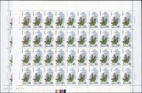 新中國1992年新票版張9版,均原膠挺版,包括:(1)1992-3.杉樹4全2版,共80套;(2)1992-4.近海養殖4全2版,共100套;(3)1992-11.敦煌壁畫(四)4全3版,共84套;(4)1992-14.國際空間年1全2版,共100套;VF