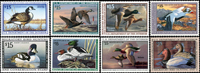 美國1993~2000年聯邦鴨票(候鳥狩獵和保護印花票)8枚不同,原膠,總面值共計USD$120元,VF(Page 141)