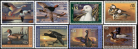 美國2001~2008年聯邦鴨票(候鳥狩獵和保護印花票)8枚不同,原膠,總面值共計USD$120元,VF(Page 141)