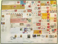 美國實寄封一組共62封(1)1959-1969年A.P.O.軍郵封42封;(2)1930-1996年實寄封18封;(3)1940年欠資封一件;(4)1942年夏威夷檢查封一件;林茂興舊藏(Page 141)