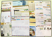 各國封.片一組共225件,含:銷戳明信片19片,實寄片24片,首日封/紀念封38封,未使用郵資片/明信片32片,實寄封106封,未使用郵簡2封,銷戳郵簡2封,紀念卡2片,品種豐富,另贈加拿大迷你風景相簿1本;歡迎至官網瀏覽全貌;林茂興舊藏(Page 141)