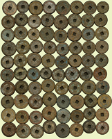 清代方孔銅幣共366枚,包括:道光通寶172枚,乾隆通寶141枚,嘉慶通寶53枚,品相混合,部份重複,或有參考品,F-VF;總重約1420克,歡迎至官網瀏覽全貌(Page 6)