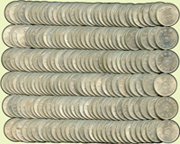 台灣銀行民國62年蘭花圖1元鎳幣201枚,XF-BU