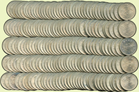 台灣銀行民國64年蘭花圖1元鎳幣200枚,XF-BU