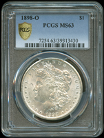 美國(America)1898年摩根壹元銀幣,O版,PCGS MS63 金盾(Page 32)