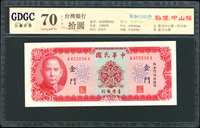 臺灣銀行金門民國58年10元AA字軌,廣東公藏 Superb Gem Unc 70 EPQ(Page 77)
