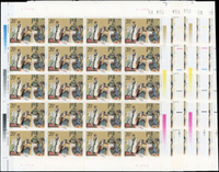1992-9.中國古典文學名著-三國演義(第三組)新票4全19版,共380套,背面均局部淡黃,F-VF