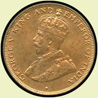 香港喬治五世圖一仙銅幣二枚,含:1933年.1934年各1枚,AU-UNC(Page 37)
